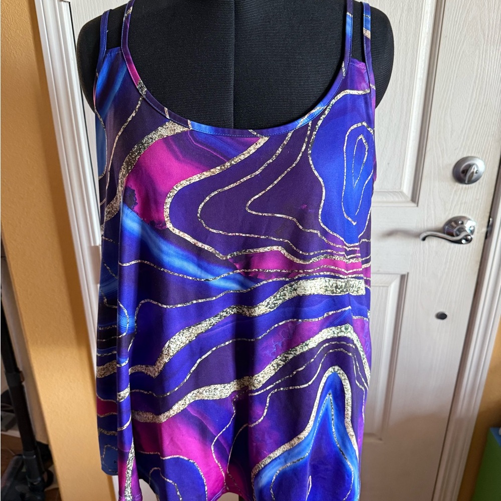 Vibrant Purple and Blue Tank Top